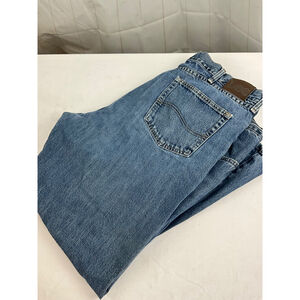 Lee Relaxed Fit Jeans 41x32 Blue Denim Straight Leg Used
